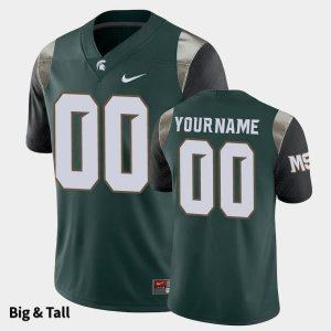 Men's Custom Michigan State Spartans #00 Nike NCAA Green Big & Tall Authentic College Stitched Football Jersey PZ50J08WW